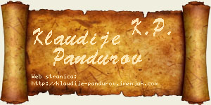 Klaudije Pandurov vizit kartica